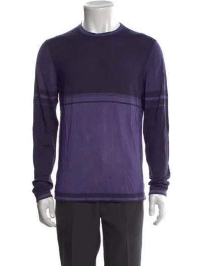 Pre-owned Malo Cashmere Graphic Print Pullover In Purple