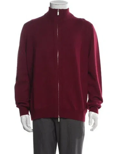 Pre-owned Malo Cashmere Jacket In Burgundy