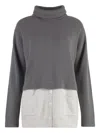 Malo Silk-cashmere Blend Pullover In Grey