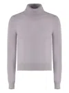Malo Cashmere Turtleneck Sweater In Purple