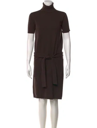 Pre-owned Malo Cashmere Knee-length Dress In Brown