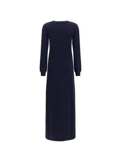 Malo Cashmere Long-sleeve Maxi Dress In Multi