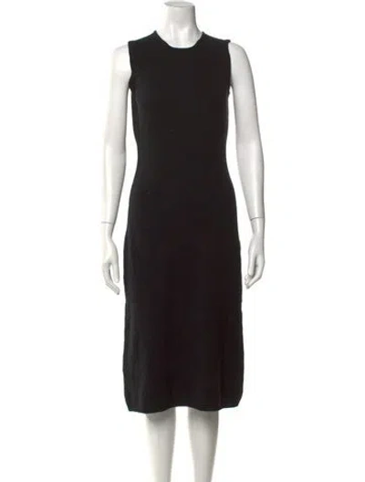 Pre-owned Malo Cashmere Midi Length Dress In Black