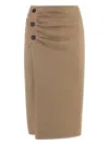 Malo Cashmere Skirt In 中性色