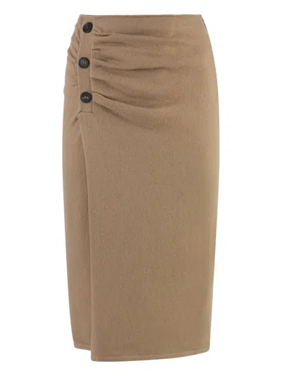 MALO CASHMERE MIDI SKIRT