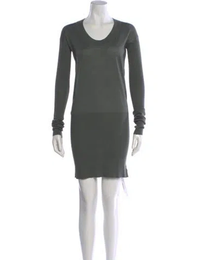 Pre-owned Malo Cashmere Mini Dress In Gray
