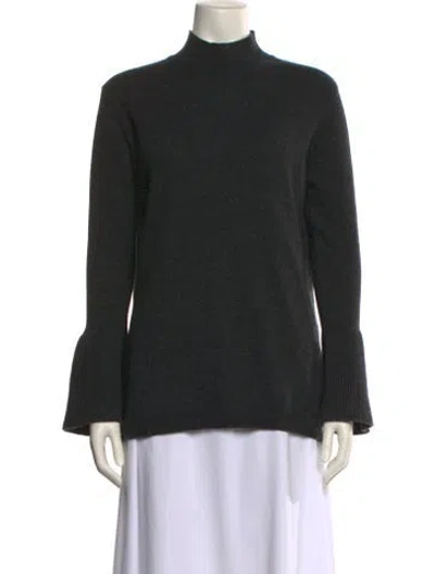 Pre-owned Malo Cashmere Mock Neck Sweater In Black