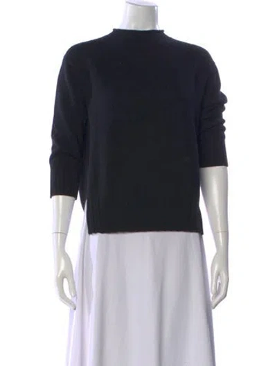 Pre-owned Malo Cashmere Mock Neck Sweater In Black