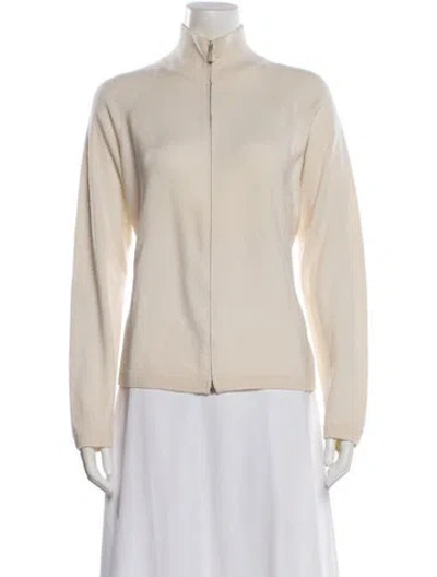 Pre-owned Malo Cashmere Mock Neck Sweater In Neutral
