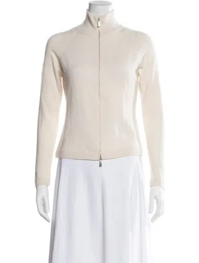 Pre-owned Malo Cashmere Mock Neck Sweater In Neutral
