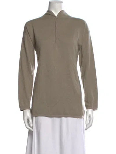 Pre-owned Malo Cashmere Mock Neck Sweater In Neutrals