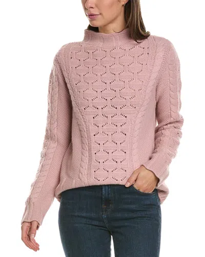 Malo Cashmere Multi-stitch Wool & Cashmere-blend Sweater In Burgundy