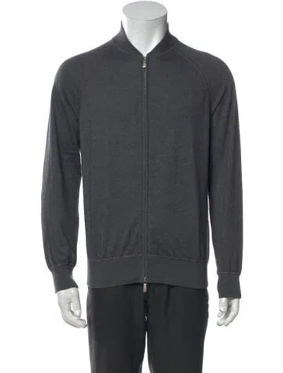 Pre-owned Malo Cashmere Open Front Cardigan In Grey