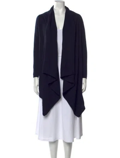 Pre-owned Malo Cashmere Open Front Sweater In Black