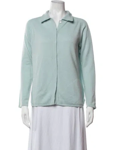 Pre-owned Malo Cashmere Open Front Sweater In Blue