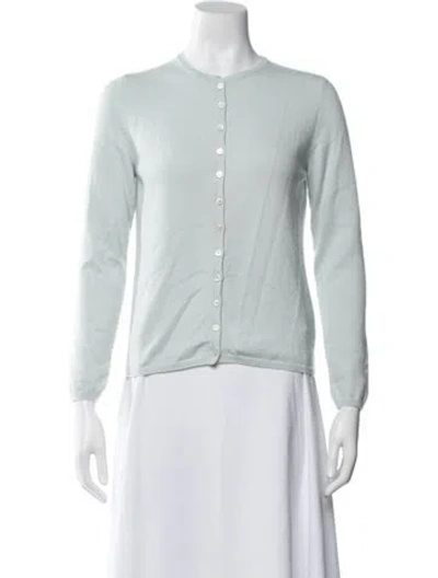 Pre-owned Malo Cashmere Open Front Sweater In Blue