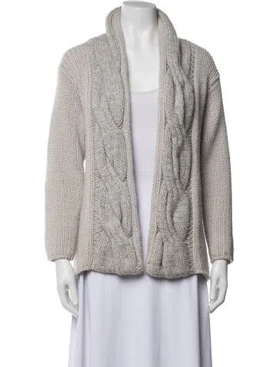 Pre-owned Malo Cashmere Open Front Sweater In Grey