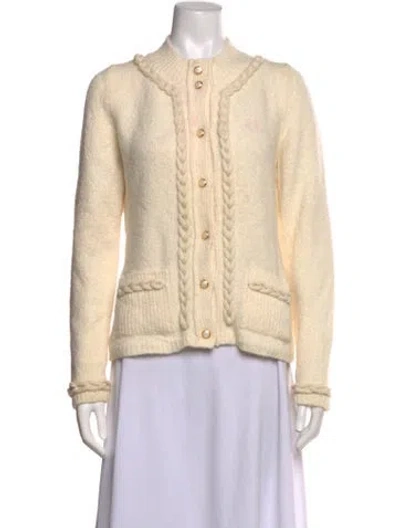 Pre-owned Malo Cashmere Open Front Sweater In Neutrals