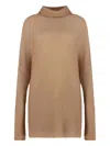 Malo Cashmere Turtleneck Sweater In Brown