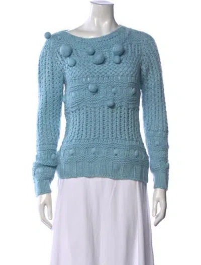 Pre-owned Malo Cashmere Patterned Sweater In Blue