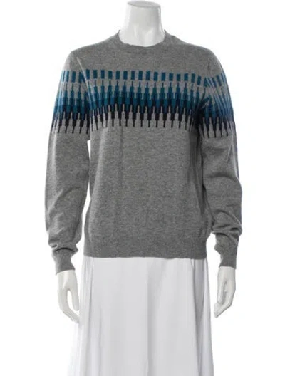 Pre-owned Malo Cashmere Patterned Sweater In Grey