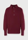 Malo Cashmere Polo Shirt In Burgundy