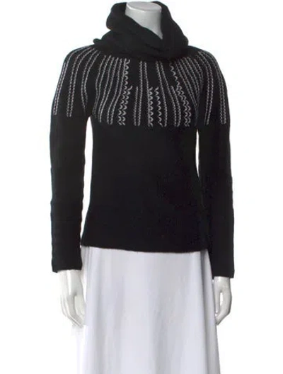 Pre-owned Malo Cashmere Printed Sweater In Black