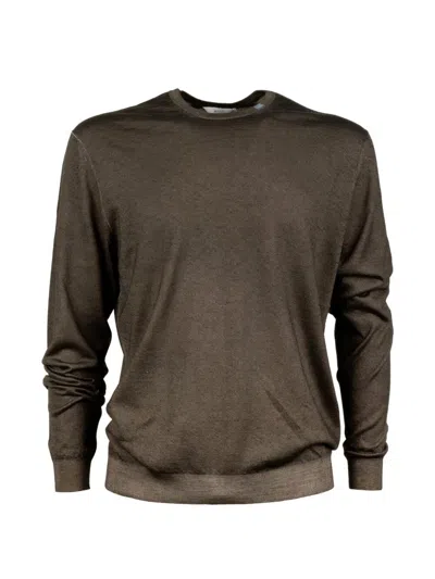 Malo Cashmere Round Neck In Brown