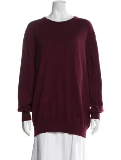 Pre-owned Malo Cashmere Scoop Neck Sweater In Burgundy