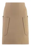 Malo Cashmere Skirt In Camel
