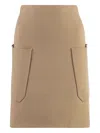 Malo Cashmere Skirt In Neutrals