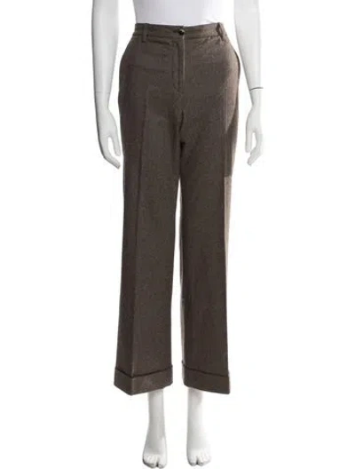 Pre-owned Malo Cashmere Straight Leg Pants In Brown