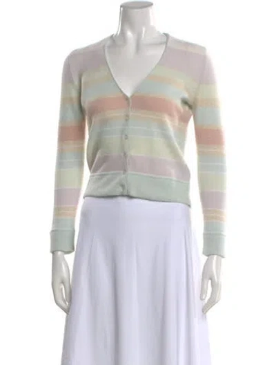 Pre-owned Malo Cashmere Striped Sweater In Blue