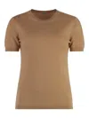 Malo Maglia Girocollo In Cashmere Light In Brown