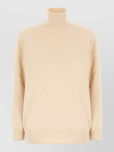 Malo Cashmere Sweater Long Sleeves Turtleneck Regular Fit In Neutral