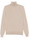 Malo Maglia Collo Alto In Cashmere In Neutrals