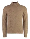 Malo Cashmere Turtleneck Sweater In Nude