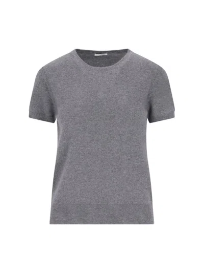Malo Cashmere Sweater With Classic Crew Neckline In Gray