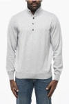 Malo Cashmere Sweater With Polo Neck In Gray