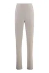 Malo Knitted Trousers In Ecru