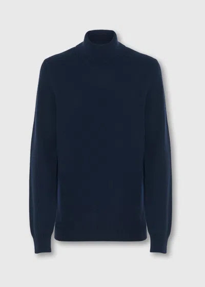 Malo Cashmere Turtleneck In Blue