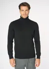 Malo Maglia Collo Alto In Cashmere In Black
