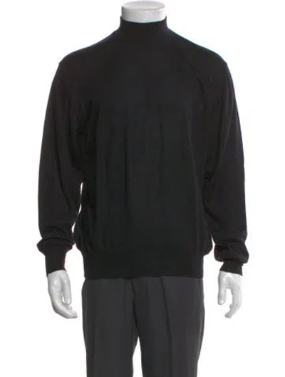 Pre-owned Malo Cashmere Turtleneck Pullover In Black