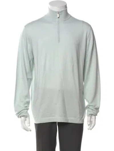 Pre-owned Malo Cashmere Turtleneck Pullover In Blue