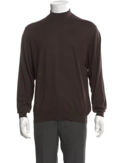 Pre-owned Malo Cashmere Turtleneck Pullover In Brown
