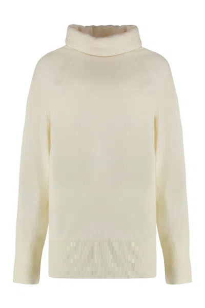 Malo Cashmere Turtleneck Pullover In Panna