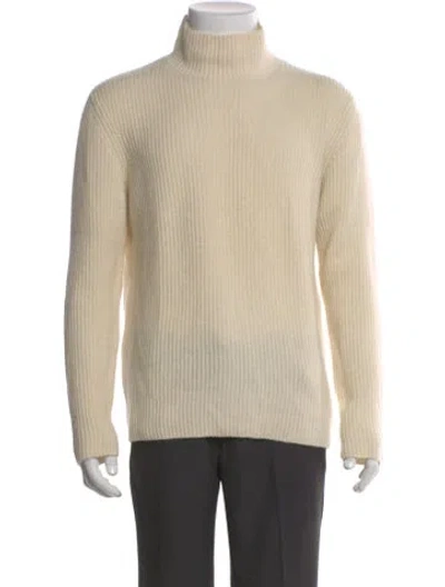 Pre-owned Malo Cashmere Turtleneck Pullover W/ Tags In Neutral