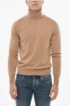 Malo Cashmere Turtleneck Sweater In Brown