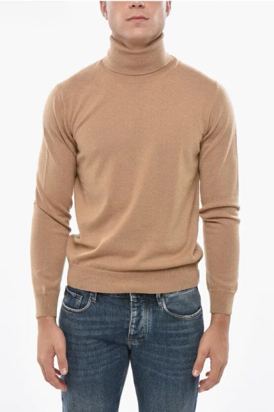 Malo Cashmere Turtleneck Sweater In Brown