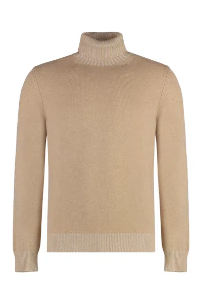 Malo Cashmere Turtleneck Sweater In Beige